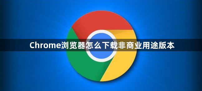 Chrome浏览器怎么下载非商业用途版本1
