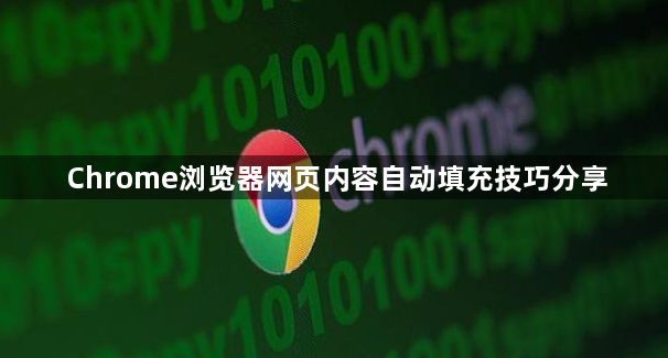 Chrome浏览器网页内容自动填充技巧分享1