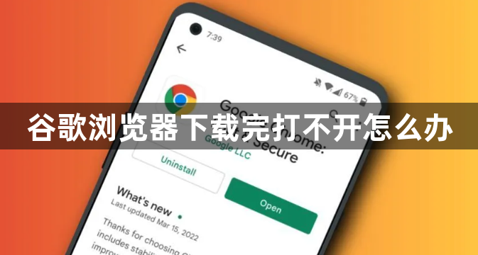 谷歌浏览器下载完打不开怎么办1