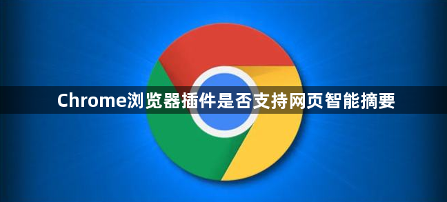 Chrome浏览器插件是否支持网页智能摘要1