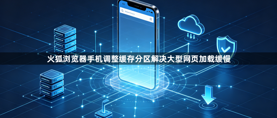 火狐浏览器手机调整缓存分区解决大型网页加载缓慢1