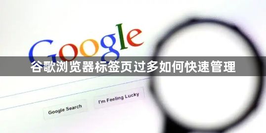 谷歌浏览器标签页过多如何快速管理1