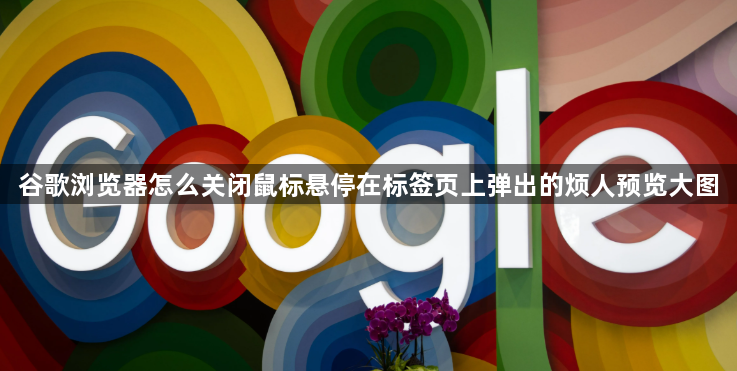 谷歌浏览器怎么关闭鼠标悬停在标签页上弹出的烦人预览大图1