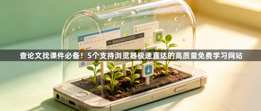 查论文找课件必备!5个支持浏览器极速直达的高质量免费学习网站1