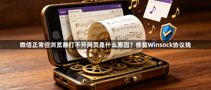微信正常但浏览器打不开网页是什么原因？修复Winsock协议栈1