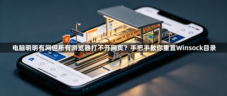 电脑明明有网但所有浏览器打不开网页?手把手教你重置Winsock目录1