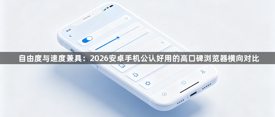 自由度与速度兼具:2026安卓手机公认好用的高口碑浏览器横向对比1