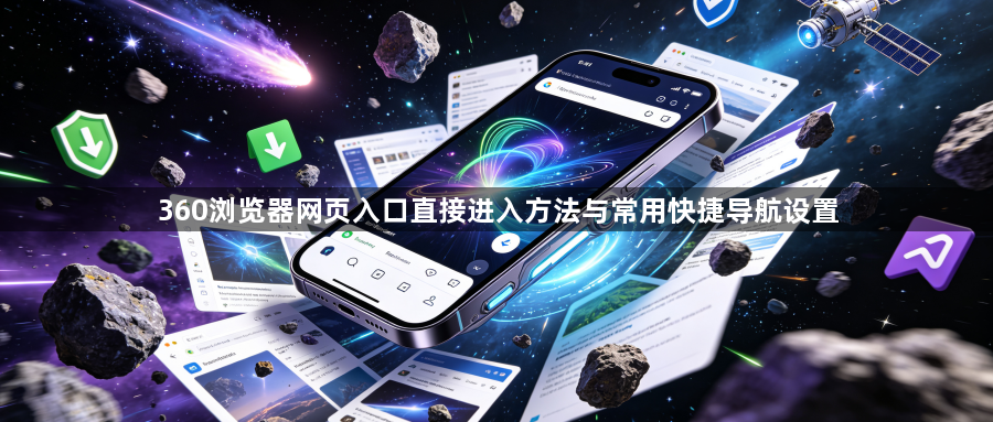 360浏览器网页入口直接进入方法与常用快捷导航设置1