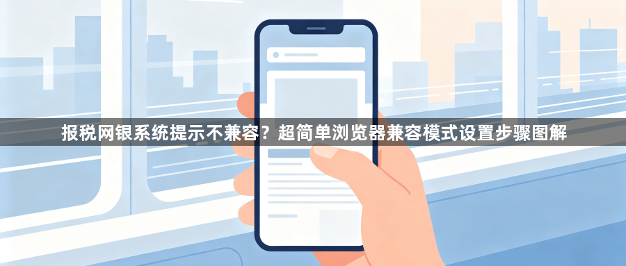 报税网银系统提示不兼容？超简单浏览器兼容模式设置步骤图解1