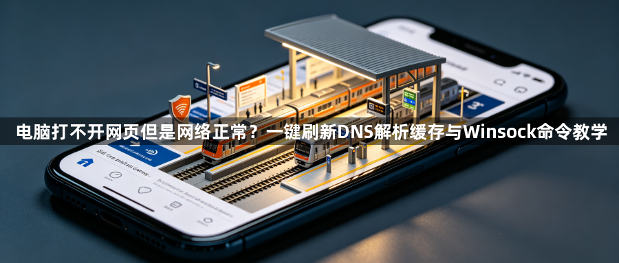 电脑打不开网页但是网络正常？一键刷新DNS解析缓存与Winsock命令教学1