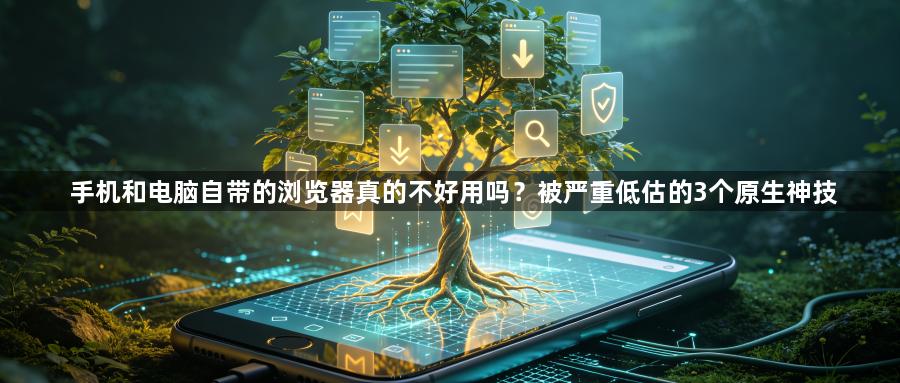 手机和电脑自带的浏览器真的不好用吗?被严重低估的3个原生神技1